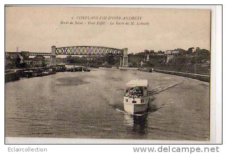 CONFLANS - ANDRESY.Pont Eiffel.. Yatch De Mr Lebaudy - Conflans Saint Honorine