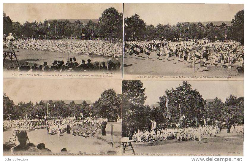 Orléans     45         Union De La Jeunesse.. Catholique ..Fête De ..Gymnastique .. 4 Cartes  (voir Scan) - Orleans