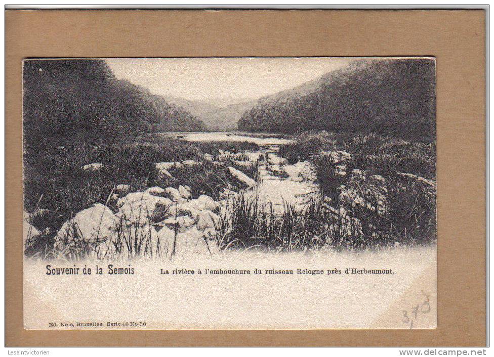 HERBEUMONT  EMBOUCHURE DU RUISSEAU RELOGNE NELS SERIE 40 N°30 - Herbeumont