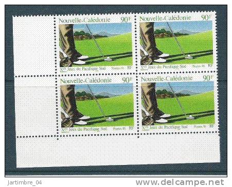 1995 NOUVELLE CALEDONIE 699** Golf ,Bloc De 4 - Neufs