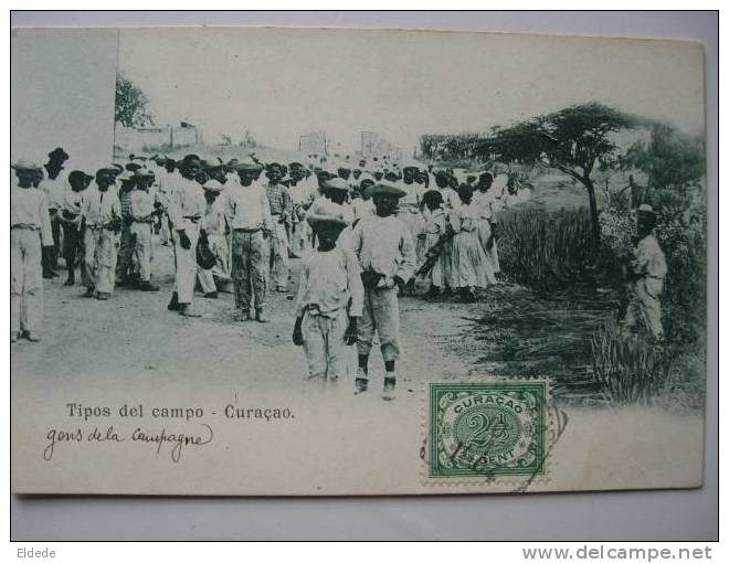 Curaçao Tipos Del Campo Voyagé Dos Non Divisé - Curaçao