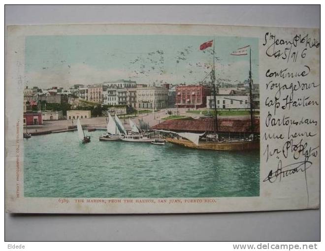 Porto Rico San Juan The Marina Timbrée 1906 - Autres & Non Classés