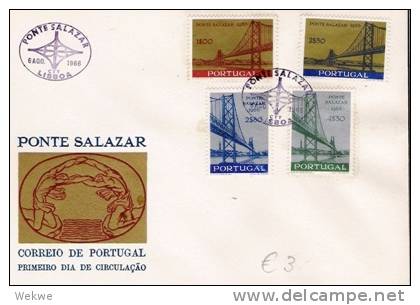 Por091/ - PORTUGAL - Brücke Salazar, FDC, 1960 - Covers & Documents