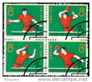 1965 CHINA C112K 28th World Table Tennis Championships CTO SET - Used Stamps