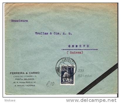 Por103/ Ponta Delgado, Schnitterin 1.25 E. Aufdruck Acores, Schweiz - Ponta Delgada