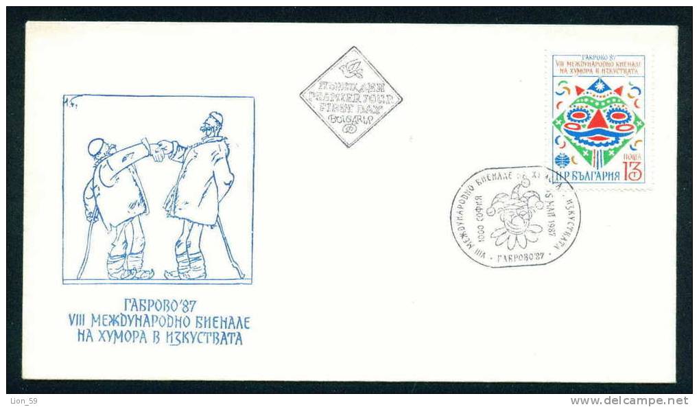 FDC 3592 Bulgaria 1987 /10 Satire And Humor Biennial Gabrovo / Internationale Biennale Fur Humor Und Satire, Gabrovo - FDC