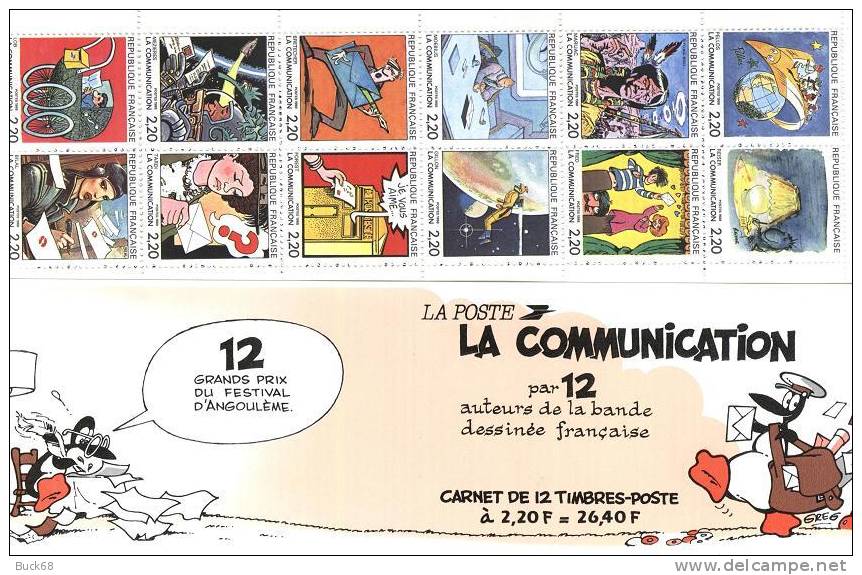 FRANCE 2515 ** MNH Bande Carnet Sur La Communication Série Portrait ANGOULEME COMICS BD BEDE GREG - Cómics