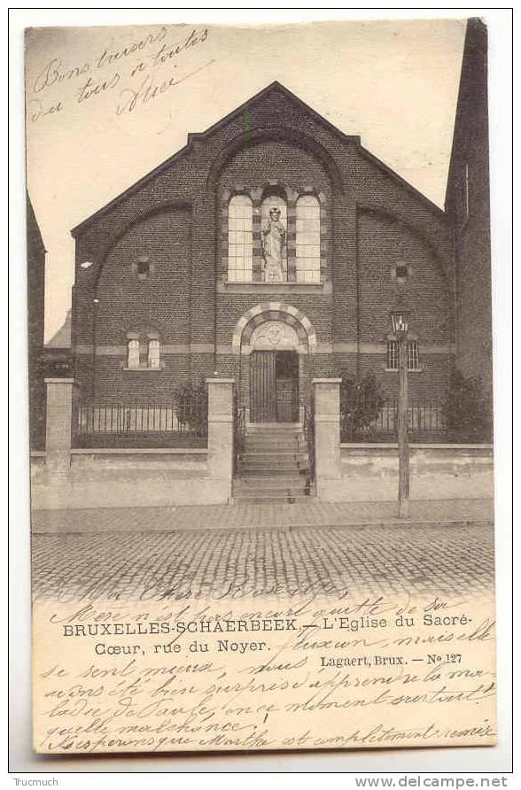 C2505 - SCHAERBEEK - L' Eglise Du Sacré-Coeur Rue Du Noyer " Edit Lagaert Brux N° 127 - Schaarbeek - Schaerbeek