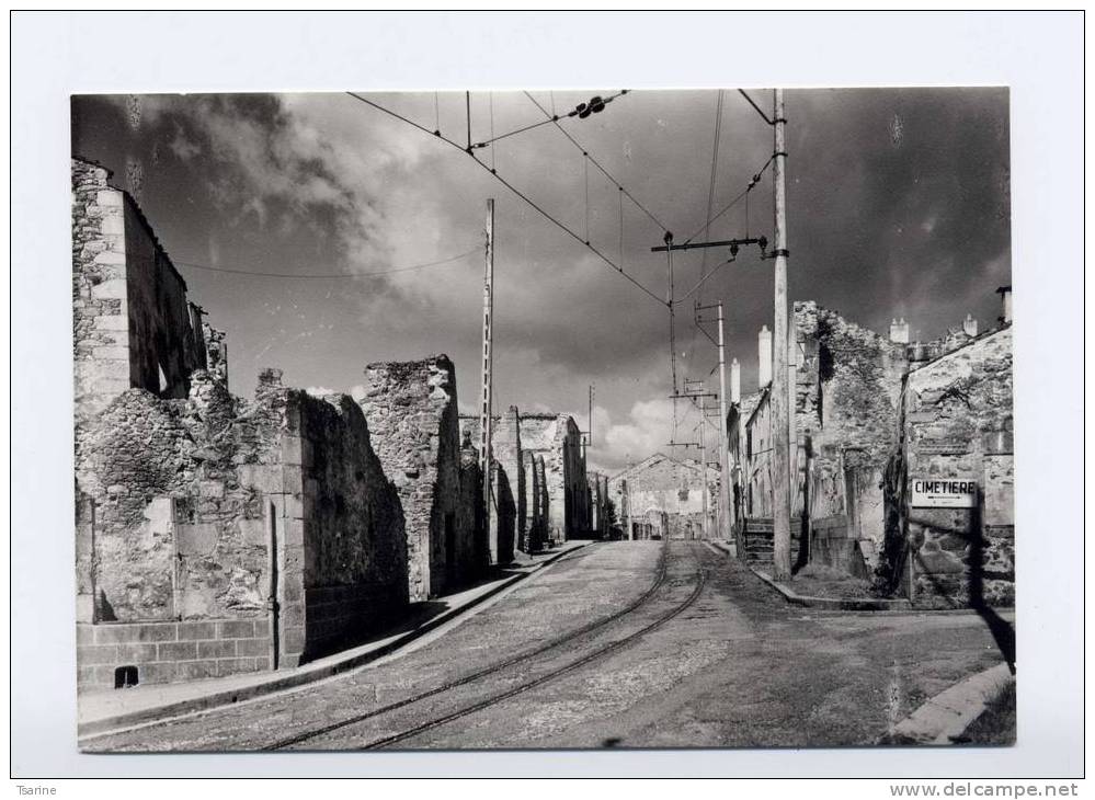 87 - Carte Photo De La Grande Rue D'oradour Sur Glane - Oradour Sur Glane