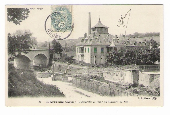 RHÔNE  /  L´ ARBRESLE  /  PASSERELLE  ET  PONT  DU  CHEMIN  DE  FER  /  B.F.  N° 14 - L'Arbresle