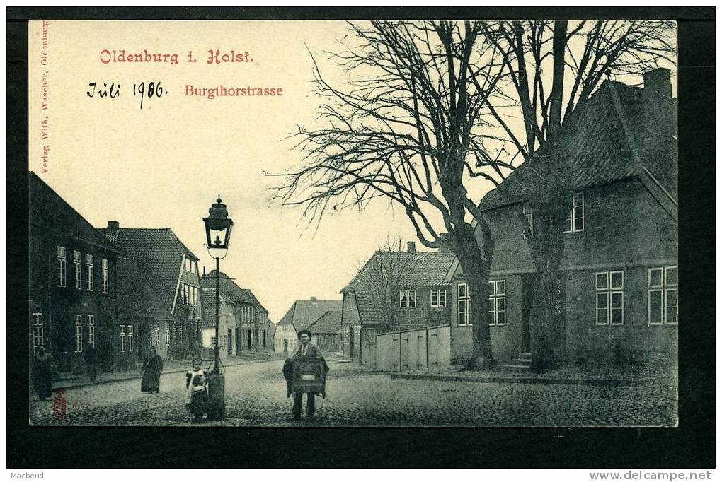 ALLEMAGNE - Oldenburg I. Holst Burgthorstrasse - SUPERBE CARTE PRECURSEUR ANIMÉE AVEC ORGUE - Oldenburg