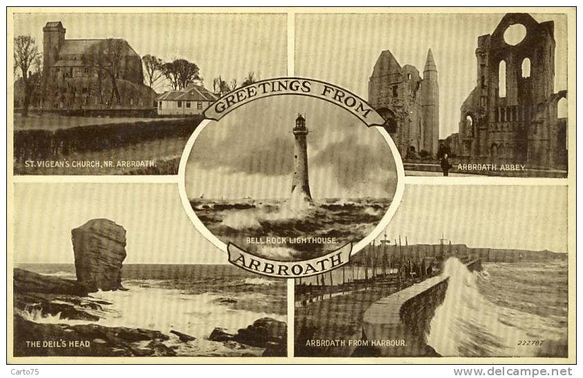 SCOTLAND - Greetings From Arbroath - Vues Diverses - Phares - Ligthouse - Angus