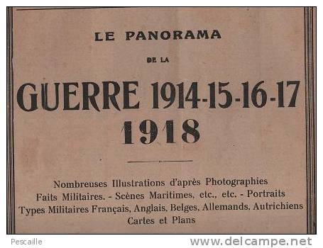 PANORAMA DE LA GUERRE DE 1914-15-16-17-1918-N°64 - GRAVURES INFANTERIE FRANCAISE CHASSEURS ALPINS ZOUAVES - Informations Générales