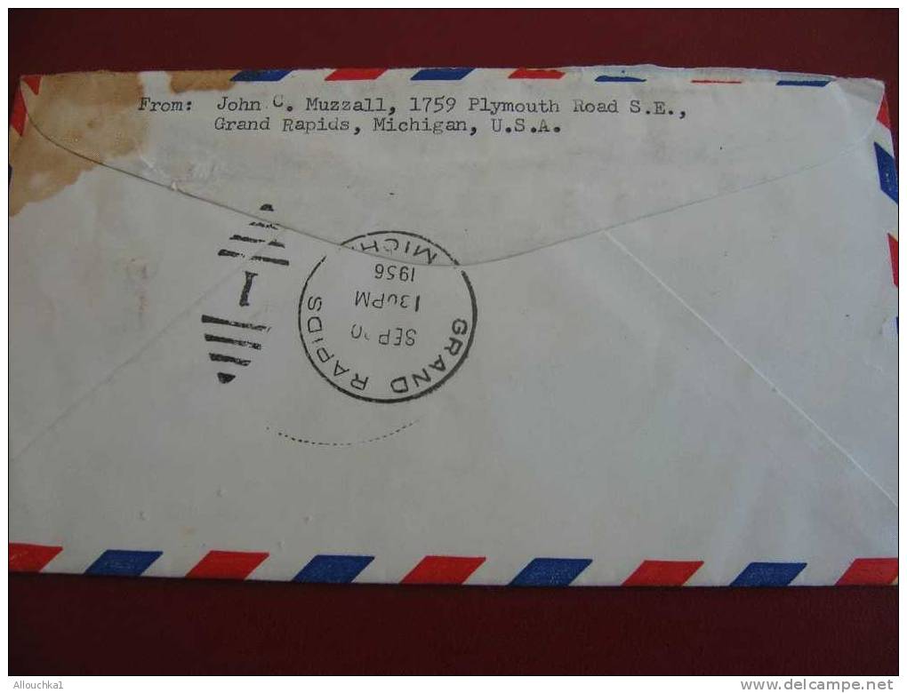 MARCOPHILIE LETTRE USA ETATS UNIS GRAND RAPIDS POUR MARSEILLE FRANCE 1962 - Brieven En Documenten