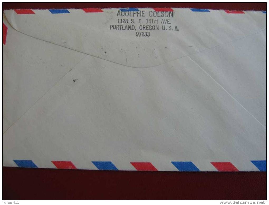 MARCOPHILIE LETTRE USA ETATS UNIS PORTLAND   POUR MARSEILLE FRANCE 1978 - Storia Postale