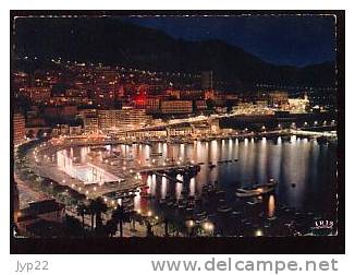 Jolie CP Monaco Illuminé Le Port La Piscine Rainier III Et Monte Carlo - CAD 25-7-1968 / Tp Prince Rainier 544 - Haven