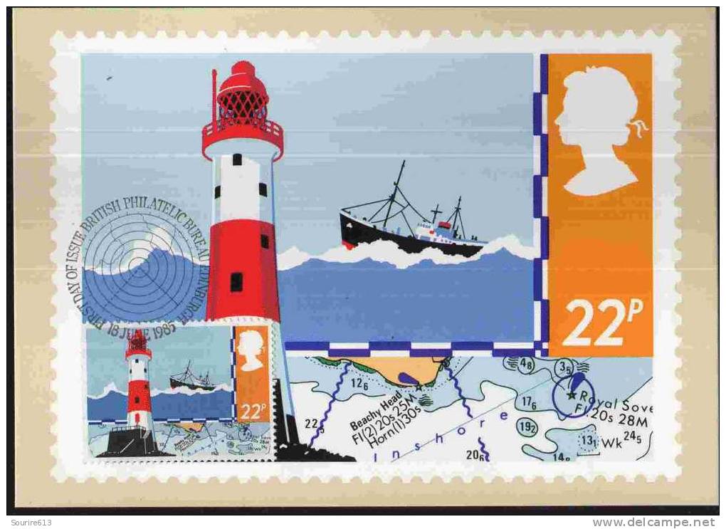 CPJ Gb 1985 Mer Sauvetage Phare Carte Marine - Autres (Mer)