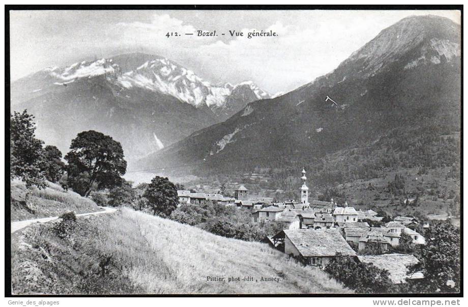 73 - SAVOIE, BOZEL, Vue Générale, Ed Pittier 412, Dos Divisé Vierge, Bon état - Bozel