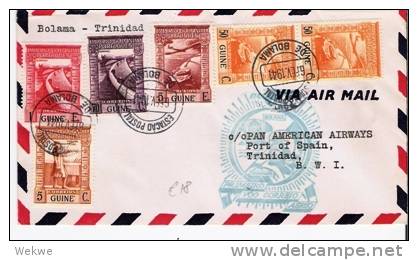 Por163/ - PORTUG. GUINEA -  Erstflug Bolama-Trinidad (B.W.I.) 1941 - Portugees Guinea