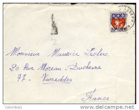 REUNION Lettre CFA De Saint Joseph 1966 - Covers & Documents