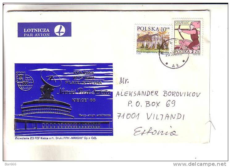 GOOD Postal Cover POLAND To ESTONIA 2001 - Good Stamped - Covers & Documents