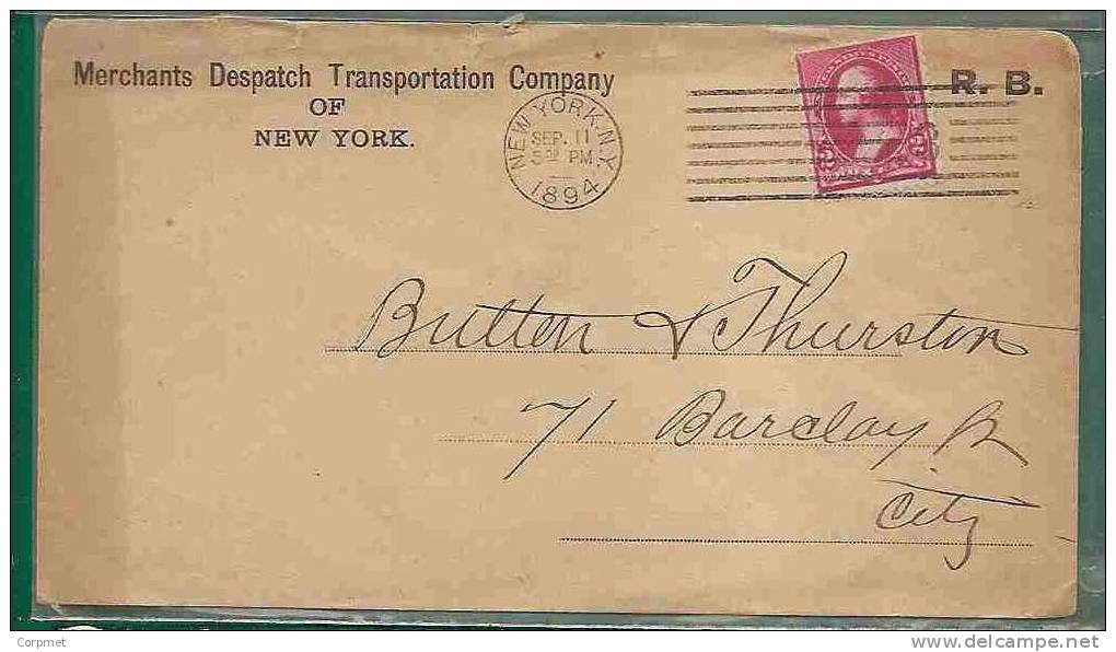 USA - VF 1894 COVER From MERCHANTS DESPATCH TRANSPORTATION COMPANY - Lettres & Documents