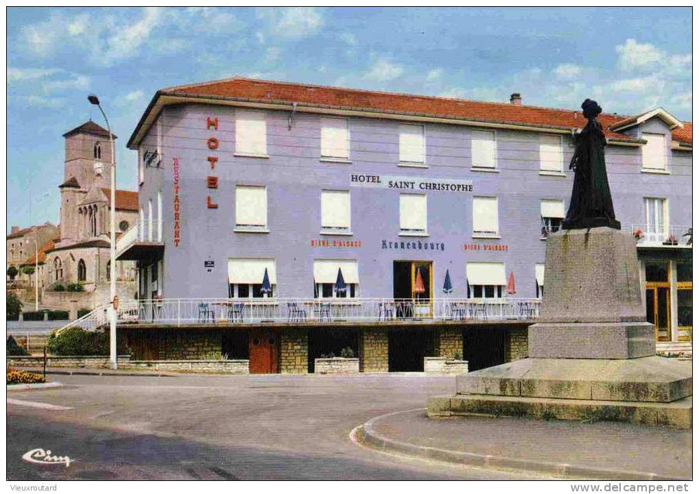 CPSM.  NEUFCHATEAU. HOTEL ST CHRISTOPHE. DATEE 1974 - Restaurants