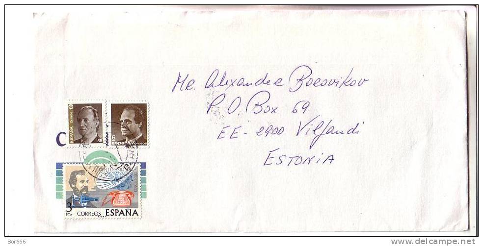 GOOD Postal Cover SPAIN To ESTONIA 1997 - Good Stamped: Bell & King - Lettres & Documents