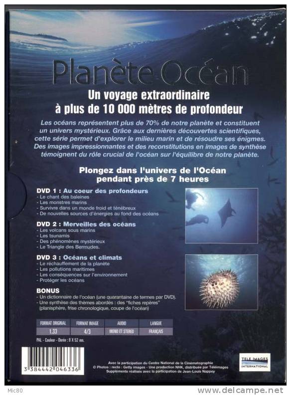 Planète Océan Coffret 3 DVD Comme Neufs - Documentaires