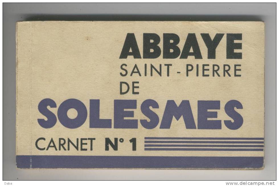 SOLESMES. CARNET DE 16 CARTES. - Solesmes