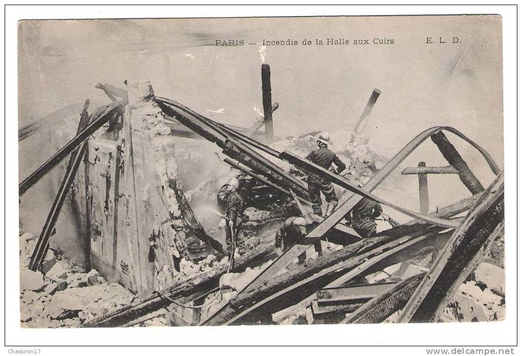 75 - PARIS - Incendie De La Halle Aux Cuirs  En 1906 - Brandweer