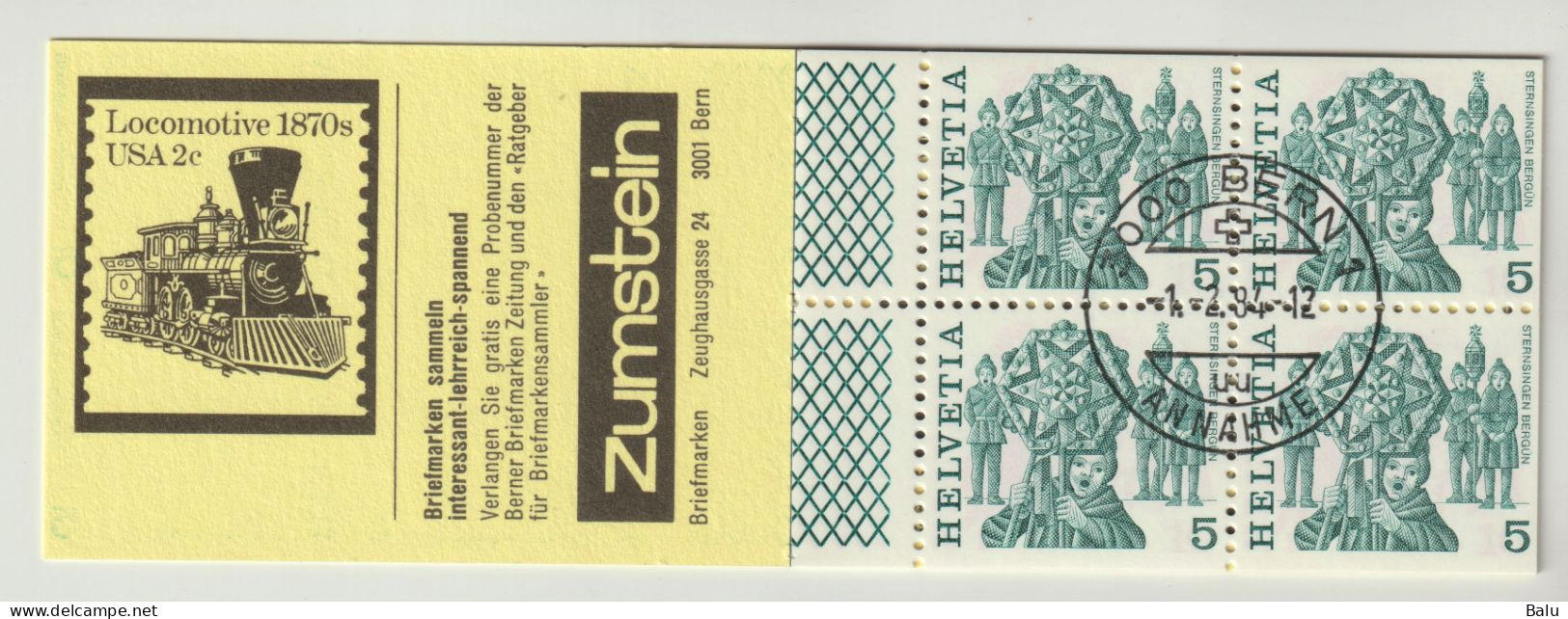 Schweiz 1984 Markenheftchen 78 FDC Gestempelt, Trachten 5 Fr., Heft Nr. O-78a, Bern 1.2.84, 6 Scans - Libretti