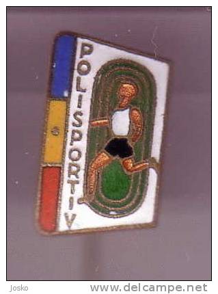 ATHLETICS ( Romania Old And Very Nice Enemal - Email Badge POLISPORTIV )*** Athlétisme - Athletik - Atletismo - Atletica - Leichtathletik