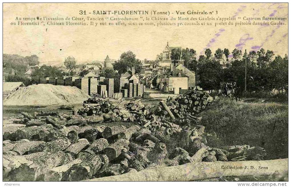 CPA 89 : SAINT FLORENTIN  Vue Générale   A VOIR  !!!!!!!!!!!!!! - Saint Florentin