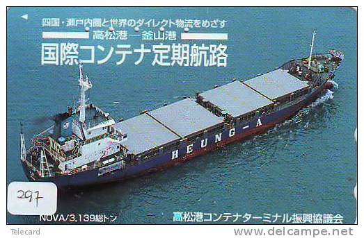 Telefonkarte Télécarte Ship (297) Bateau - Schiff - Schip - Boot - Barco - Phonecard Japon Japan - Boats