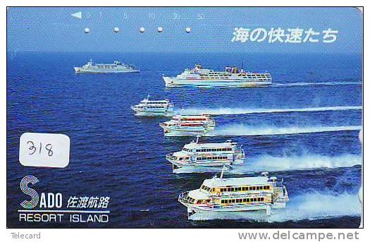 Télécarte Telefonkarte  Ship (318) Bateau - Schiff - Schip - Boot - Barco - Phonecard Japon Japan - Boats