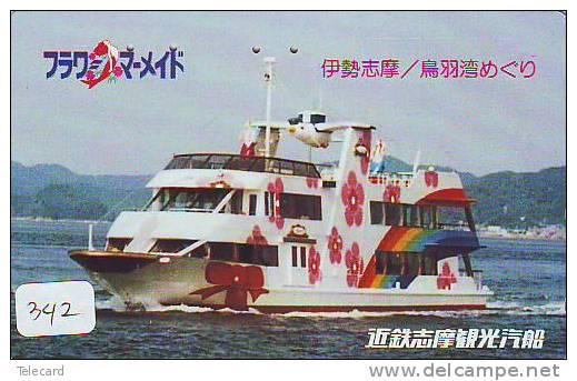 Télécarte Telefonkarte  Ship (342) Bateau - Schiff - Schip - Boot - Barco - Phonecard Japon Japan - Boats