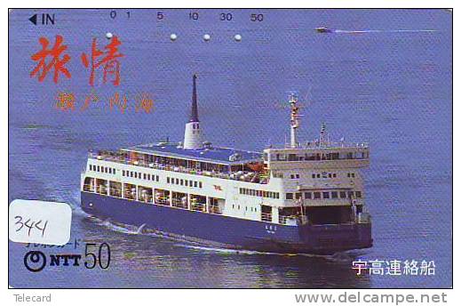 Télécarte Telefonkarte  Ship (344) Bateau - Schiff - Schip - Boot - Barco - Phonecard Japon Japan - Boats