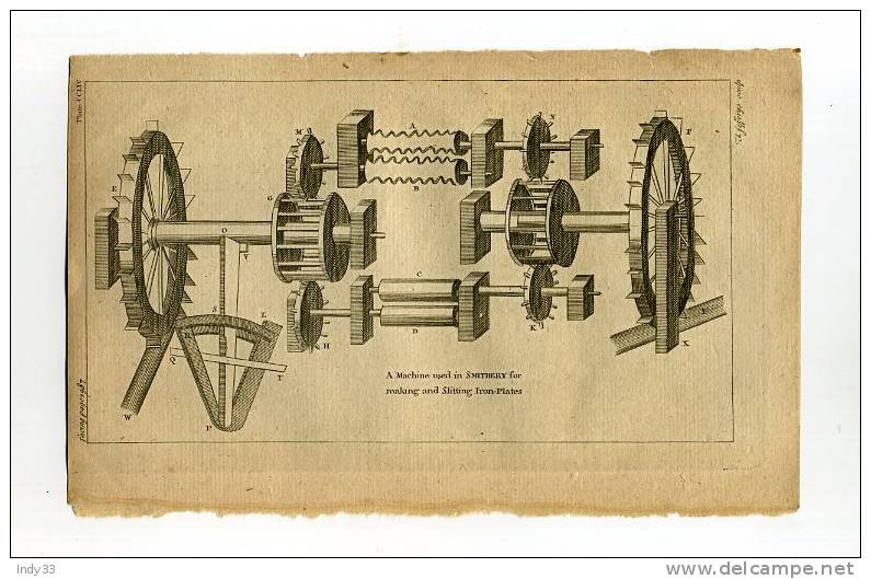 - A MACHINE USED IN SMITHERY ... . EAU FORTE DU XVIIIe S. - Sonstige & Ohne Zuordnung