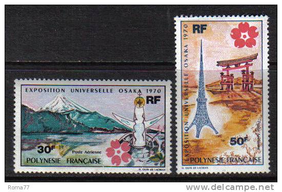 G1209 - POLINESIA ,  Posta Aerea Serie  N. 32/33  *** Un Dente Difettoso - Unused Stamps