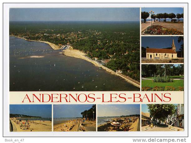 {35609} 33 Gironde Andernos Les Bains , Multivues ; Plage , Rue Piétonne , Parc , église , Jetée - Andernos-les-Bains
