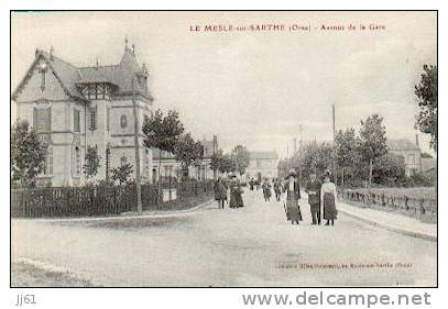 Le Mêle Sur Sarthe Avenue De La Gare CPA BE - Le Mêle-sur-Sarthe