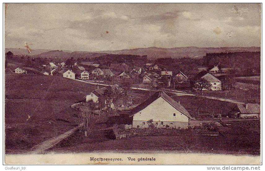 Montpreveyres / Vue Générale En 1913 / Un Chemin De Campagne En Lieu Et Place De La Route Cantonale. - Montpreveyres