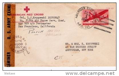 Pol104/    -POLEN - Kaplan Bei US-Airforce In Australien, APO 501 (Red Cross) - Government In Exile In London