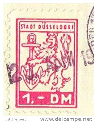 German Certificate Düsseldorf 1959 Local Revenue Heiratsurkunde Mit Gebührenmarke Stempelmarke Timbre Fiscal - Covers & Documents
