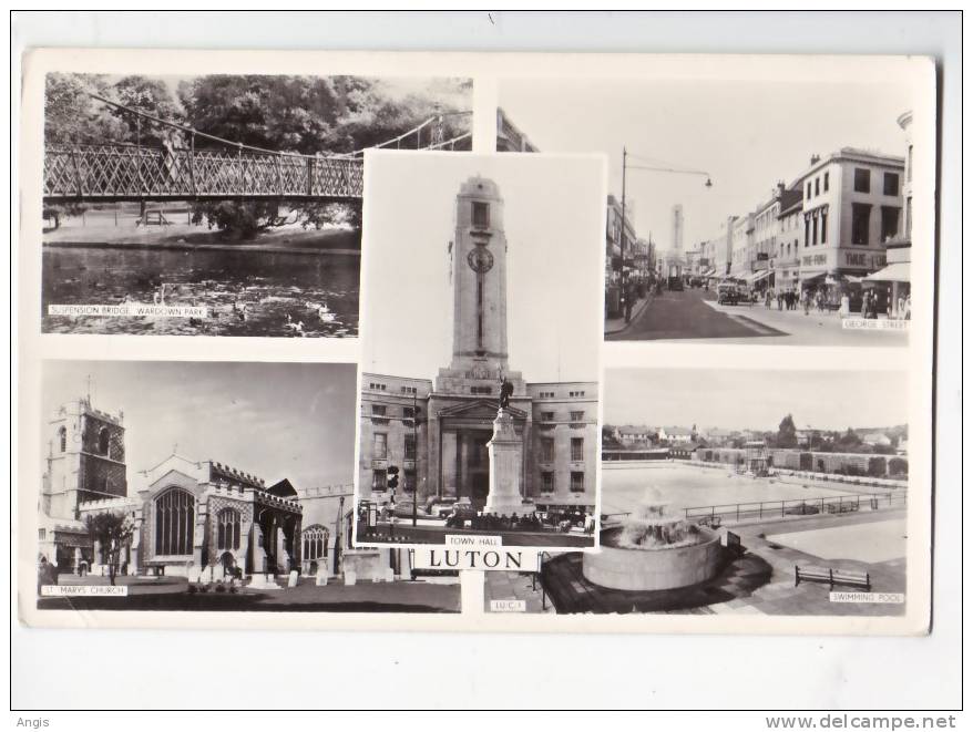 CPSM-----  ANGLETERRE----LUTON-----5 VUES - Other & Unclassified