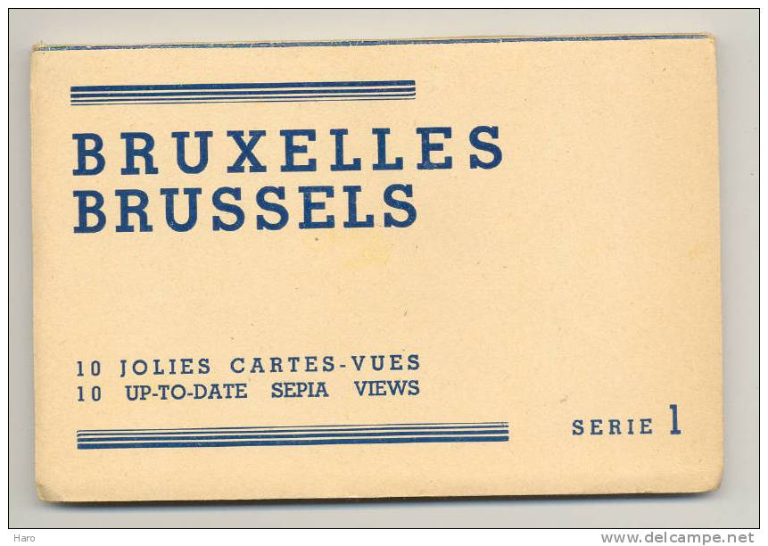 BRUXELLES - BRUSSELS -  - Carnet De 10 Cartes,mais Il Manque La Dernière - Série 1 - Loten, Series, Verzamelingen