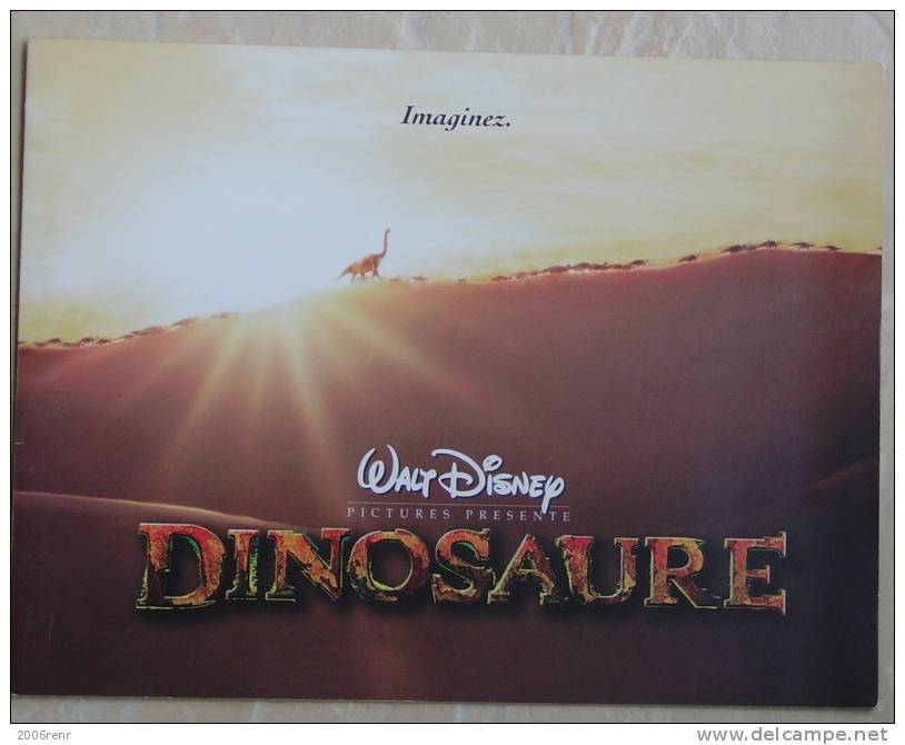 CINEMA. Dossier. Walt Disney: DINOSAURE: Mini Dossier Pour Enfants. Voir - Cinema Advertisement