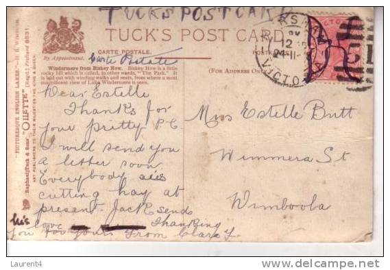 Vintage - Ol England Postcard - Carte Ancienne De Grande Bretagne - Windermere - Sonstige & Ohne Zuordnung