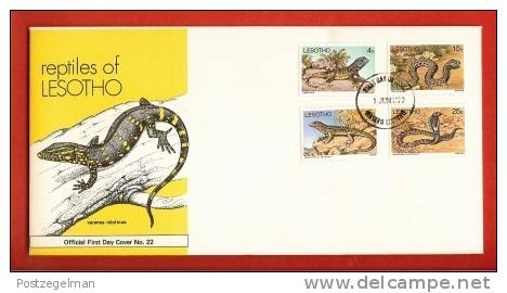 LESOTHO 1979 FDC Reptiles 270-273 - Other & Unclassified